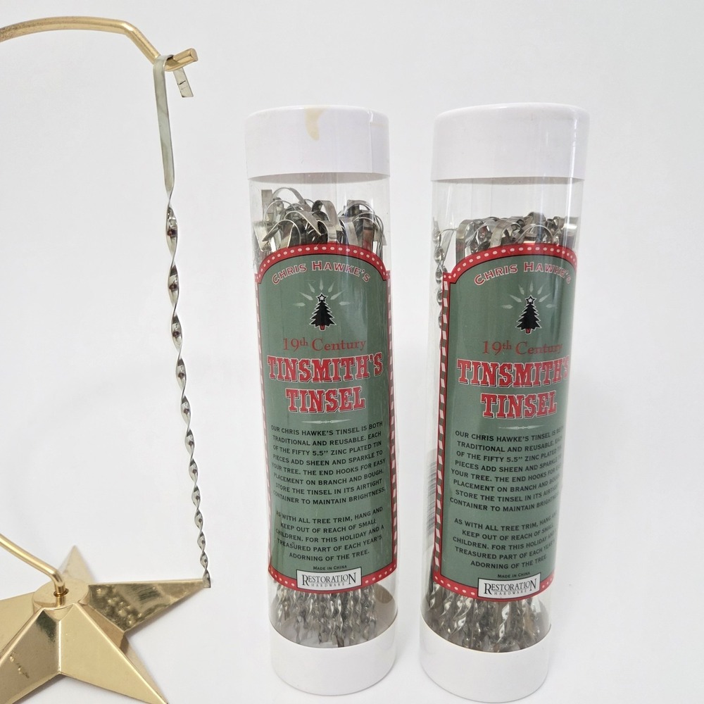 Chris Hawke's Tinsmith's Tinsel Christmas Restoration Hardware 84 Pcs